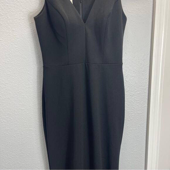 BHLDN V Neck Gown Black size US 2 - Picture 3 of 11